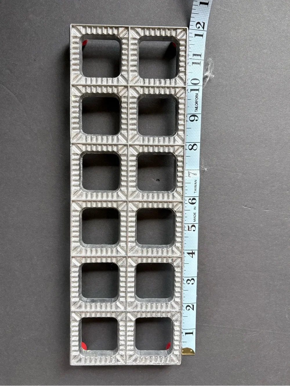 Vintage Cast Aluminum Footer Trivet or Ravioli Mold- Vintage Aesthetic Kitchen